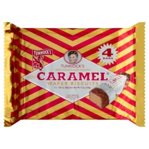 Tunnock's Wafer Biscuits, Caramel, Milk Chocolate Coated